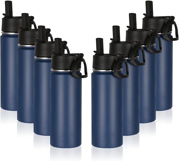 Volhoply 18oz Insulated Water Bottle Bulk 8 Pack, Kids Stainless Steel Water by LiveFully%EF%BC%8CDrinkFreely%E2%80%94KeepGoingwithVolhoply%EF%BC%81