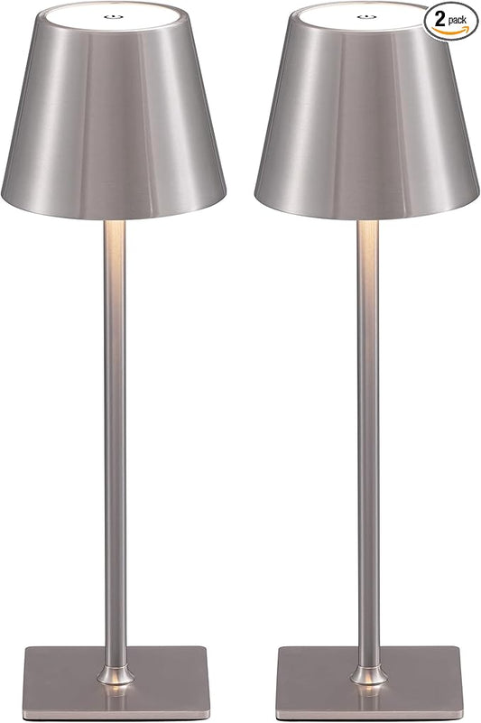 KDG 2 Pack Cordless Table Lamp, Portable LED Desk Lamp, 4000mAh Battery Operated by KDG