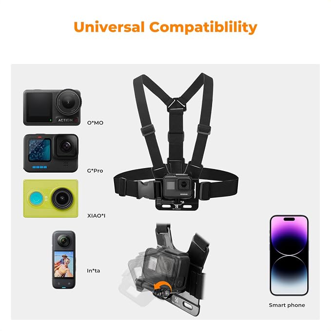 K&F CONCEPT Accessories Set for GoPro Hero 13/12/11/10/9/8/7/6/5/4/DJI Osmo - Image 7