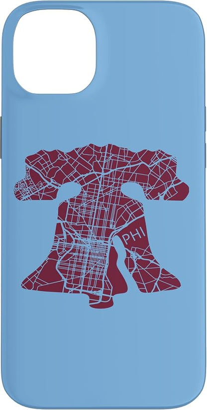 Philadelphia Street Map Liberty Bell Vintage Maroon Philly Case by Unknown