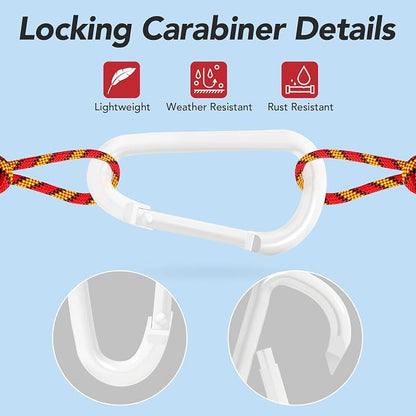 24pc Aluminum Carabiner Clip D Ring, Keychain Spring Hook, Small Carabiners Set - Image 4