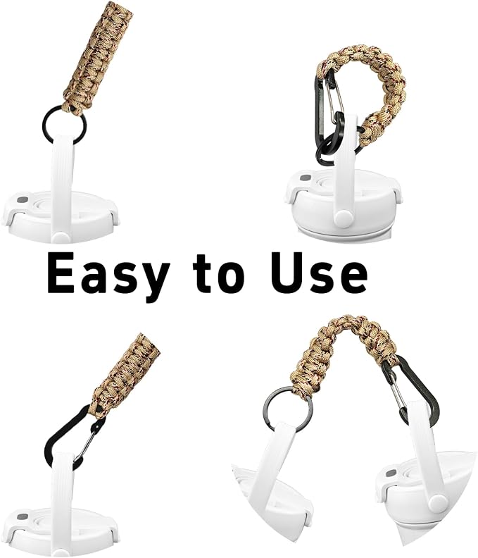 3PCS Paracord Keychain with Carabiner Clip, Braided Rope Key Chain Lanyard - Image 6