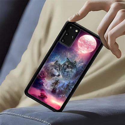 for Samsung Galaxy S20 Plus Case, Star Two Wolfs Howling Pattern Graphic Design - Image 4