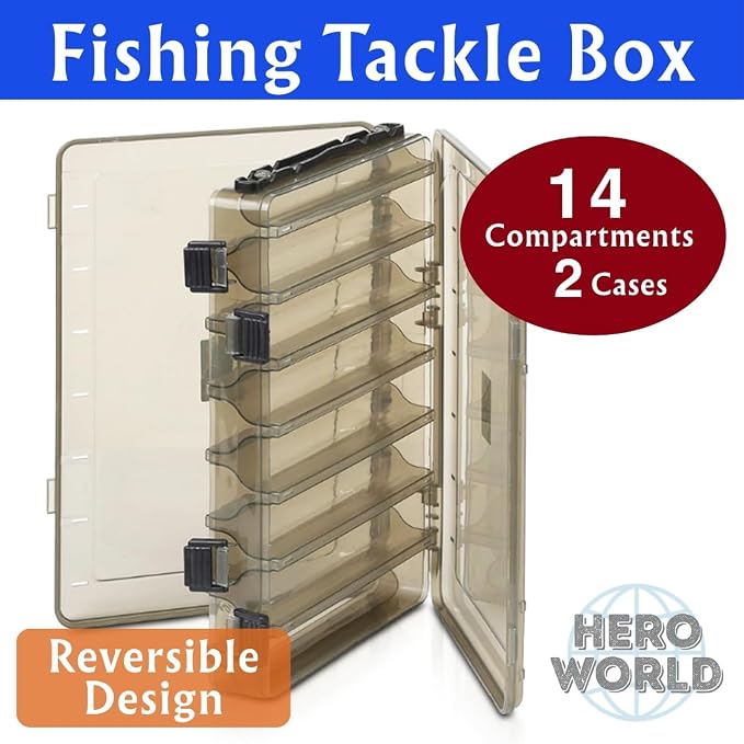 Fishing Tackle Box Set – 2-Pack Double-Sided Reversible Lure Organizer - Image 2