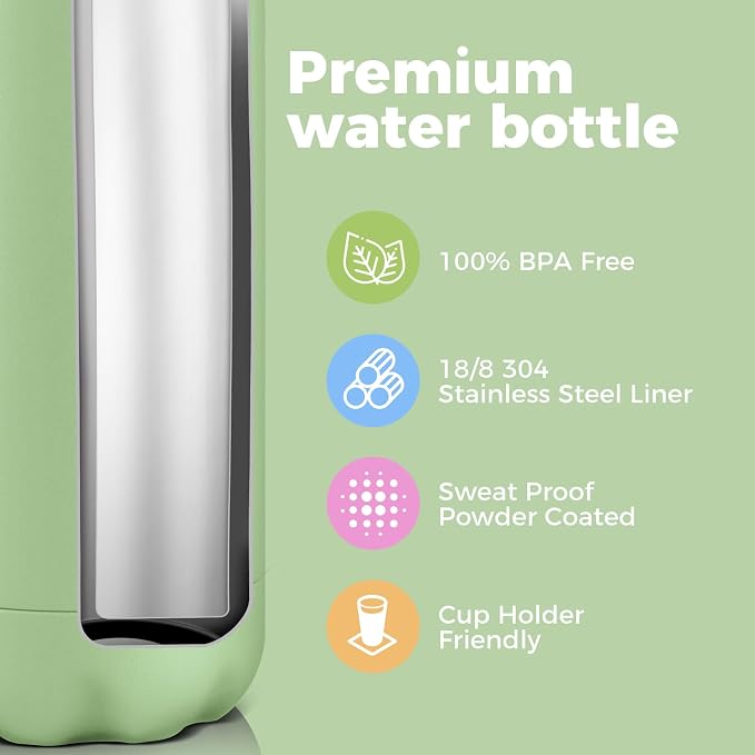 Volhoply 17oz Insulated Water Bottles MultiPack, BPA Free Water Bottle - Image 4