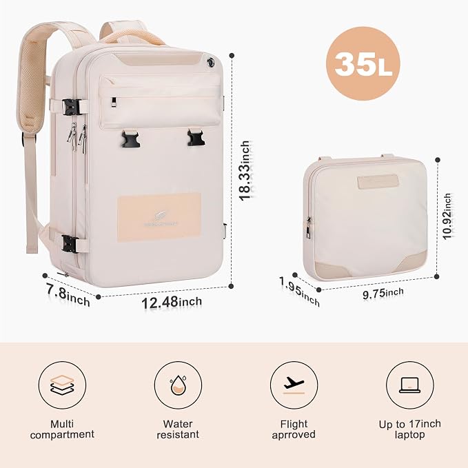 Maelstrom Travel Backpack for Women Men, 35L Laptop Backpack Fits 17-Inch Laptop - Image 4