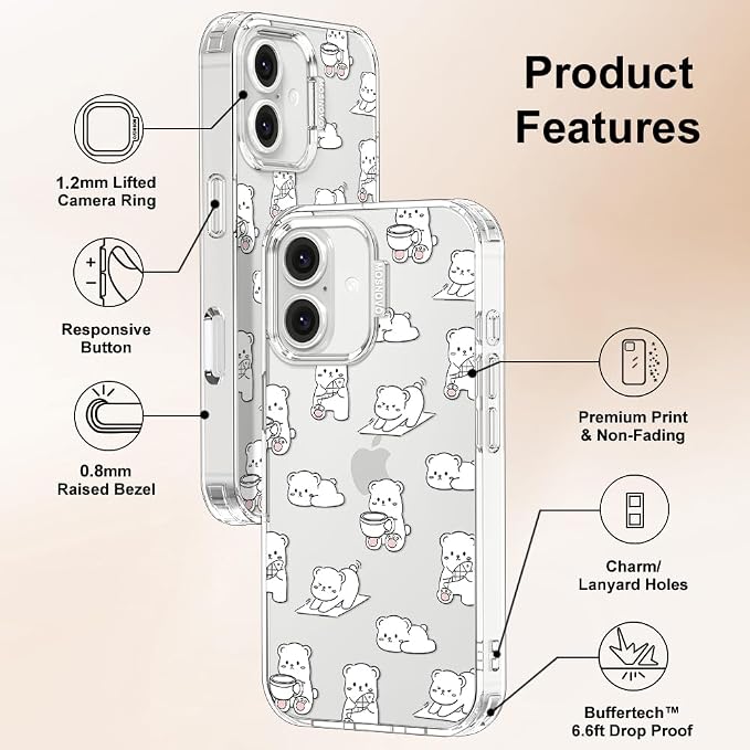 MOSNOVO for iPhone 16 Plus Case, Shockproof Military-Grade Protection 6.6ft - Image 6