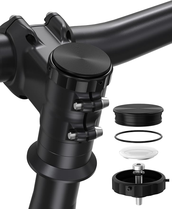 SUPMEGA Bike Mount for AirTag, Hidden Bicycle Stem Cap Mount for AirTag by SUPMEGA