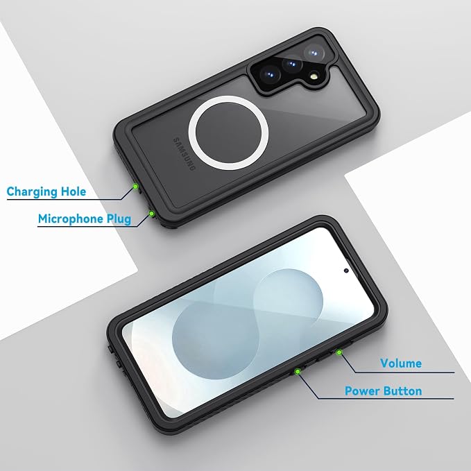 Lanhiem Magnetic for Samsung Galaxy S25+ Plus Phone Case, IP68 Waterproof - Image 6