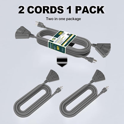 EP 2 Pack 15 Ft Outdoor Extension Cord - Image 3