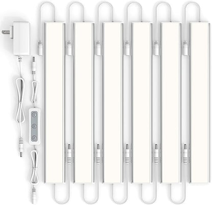 ASOKO Under Cabinet Led Light Plug in, Dimmable Daylight White 4000K, 6 Pack 12 by ASOKO