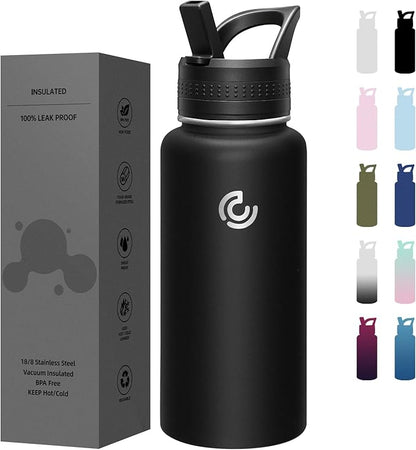 COKTIK 32oz Sports Water Bottle, Stainless Steel Water Bottle by coktik