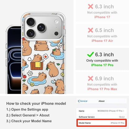 MOSNOVO for iPhone 17 Pro Case, Shockproof Military-Grade Protection 6.6ft Drop - Image 2