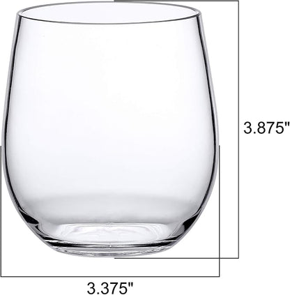 Amazing Abby - Cindy - 14-Ounce Unbreakable Tritan Wine Glasses, Plastic - Image 4