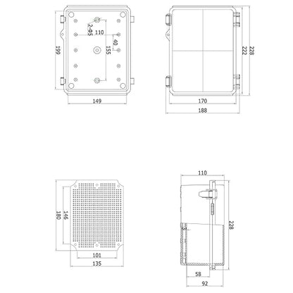 Outdoor Waterproof Electrical Box Junction Box Weatherproof IP67 ABS Plastic - Image 6