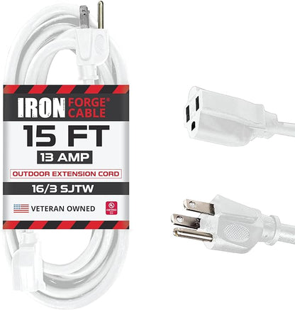 Iron Forge Cable Weatherproof 15 Ft Outdoor Extension Cord by IronForgeCable