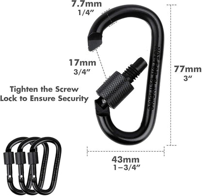 Cridoz Locking Carabiner D Ring Clips - Image 6