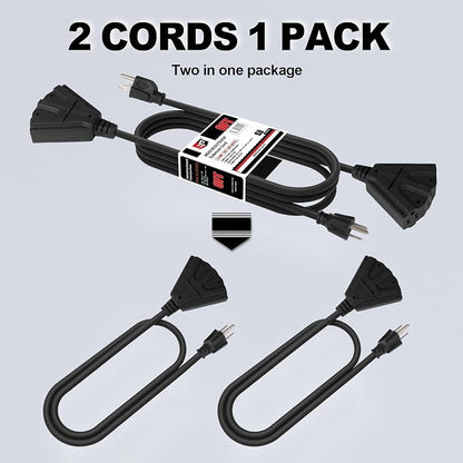 EP 2 Pack 6 Ft Outdoor Extension Cord - Image 3