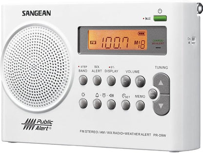 Sangean PR-D9W Portable AM/FM/NOAA Alert Radio - Image 3