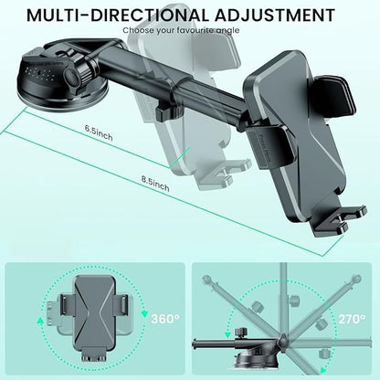 GUWEZ 360° Adjustable Car Phone Holder Universal Hands-Free Mount - Image 3