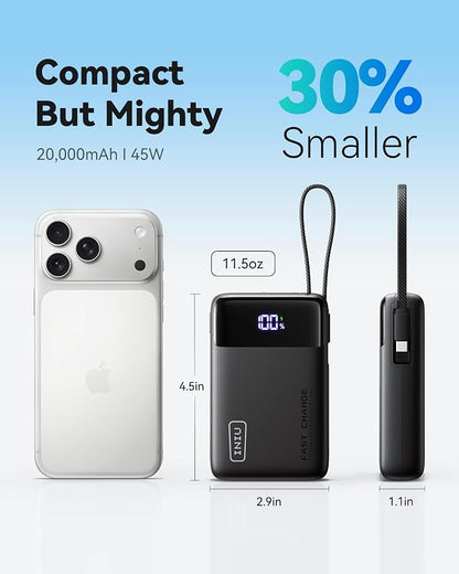 INIU 20000mAh Power Bank, Small Portable Charger, 45W PD Fast Charging Battery - Image 3
