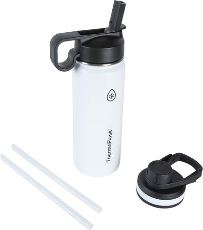 ThermoFlask 18 oz Double Wall Vacuum Insulated Stainless Steel Water Bottle by ThermoFlask