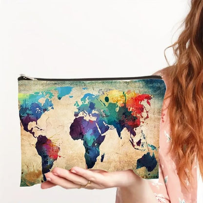 Trendy World Map Canvas Pouch - Image 6