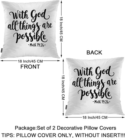 Swono Home Decorative Throw Pillow Covers Bible Quote, Hope - Image 6