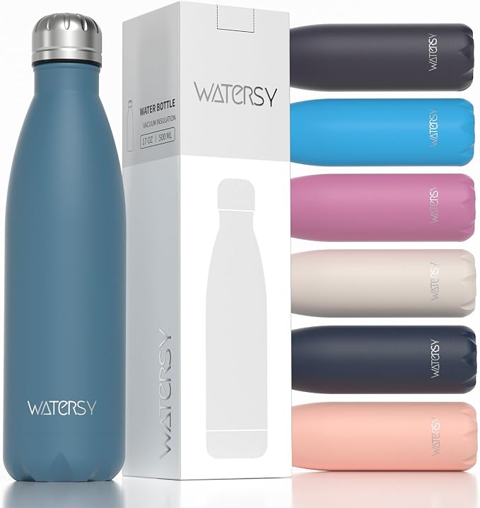 WATERSY Stainless Steel water bottles, 17oz/500ml Insulated Water Bottles by Watersy