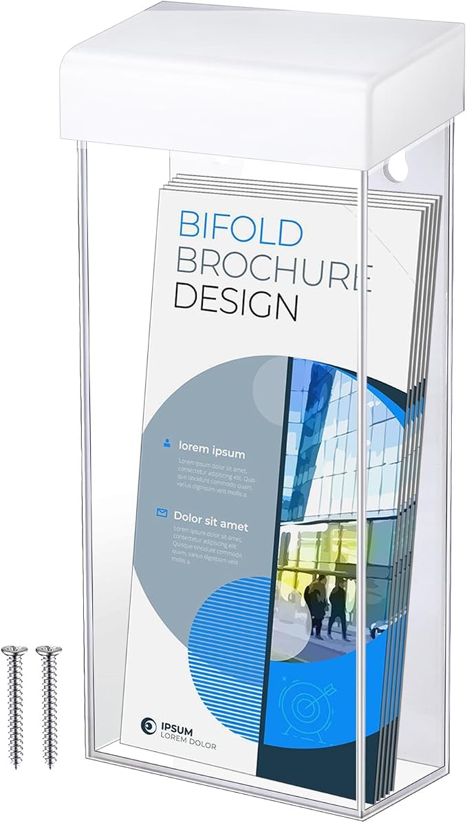 Remerry 1 Pcs Outdoor Brochure Holder 4 x 9 Inch Waterproof Wall Mount by Remerry