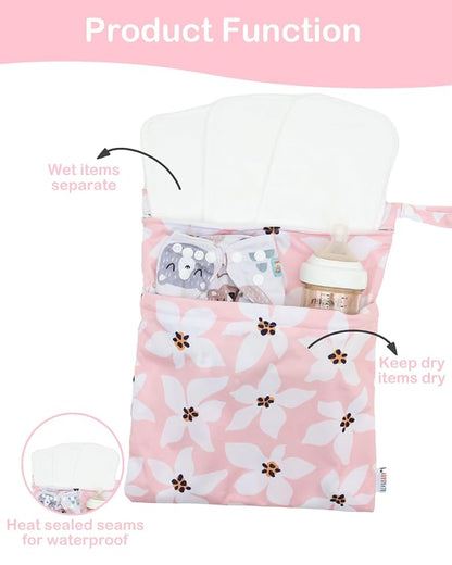 ALVABABY 2pcs Waterproof Wet Dry Bags, Reusable - Image 7