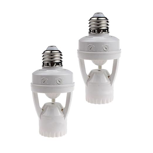 2pcs Motion Activated Light Sockets, E26/E27 Screw in Add on/Off Motion Sensor by LPHUMEX