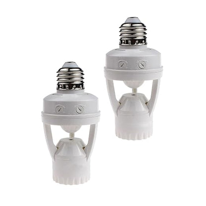 2pcs Motion Activated Light Sockets, E26/E27 Screw in Add on/Off Motion Sensor by LPHUMEX