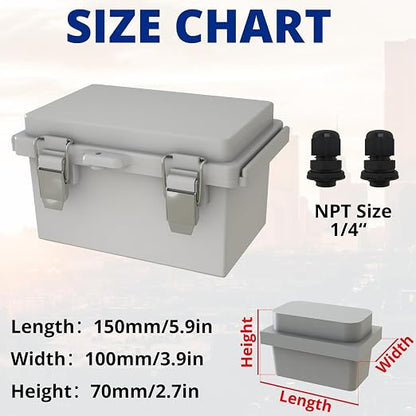 MAKERELE Small Waterproof Electrical Box Outdoor IP67 ABS Plastic Enclosure - Image 2