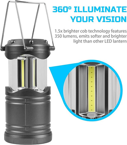 Lichamp LED Camping Lantern, 4 Pack Battery Powered Flashlight - Image 5