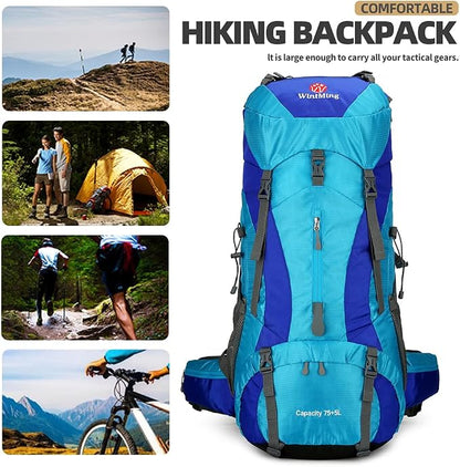 75L Hiking Backpack with Rain Cover Waterproof Camping Backpack Shoes Warehouse - Image 7
