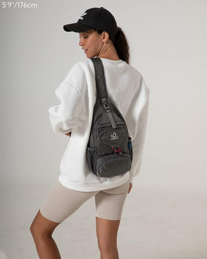 WATERFLY Packable Small Crossbody Sling Backpack Shoulder Chest Bag Daypack - Image 7