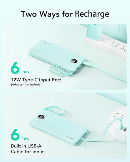 VRURC Portable Charger for iPhone, Compact Travel Power Bank 10000mAh, USB C - Image 6