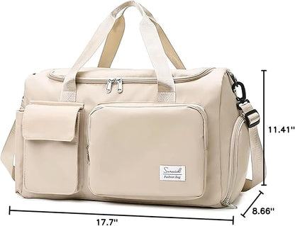 Suruid Sports Gym Bag with Shoes Compartment Travel Duffel Bag with Dry Wet - Image 8