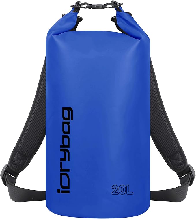IDRYBAG Dry Bag for Kayaking Waterproof 2L/5L/10L/15L/20L, Small Dry Sack by iDrybag+