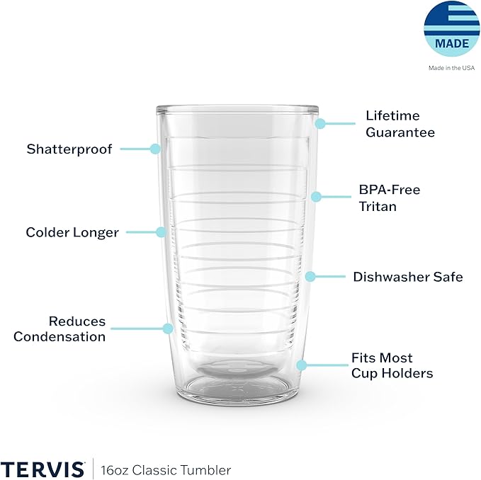Tervis Clear & Colorful Tabletop Made in USA Double Walled Insulated Tumbler - Image 3