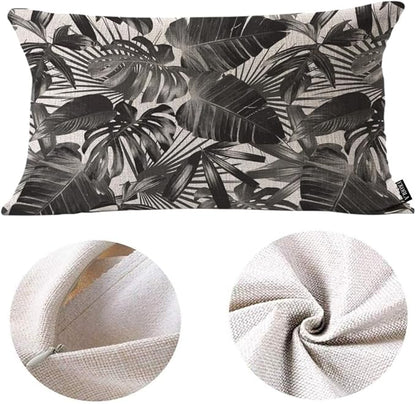 EKOBLA Palm Leaf Decorative Lumber Cushion Case Tropical Jungle Leaf Hand Drown - Image 6