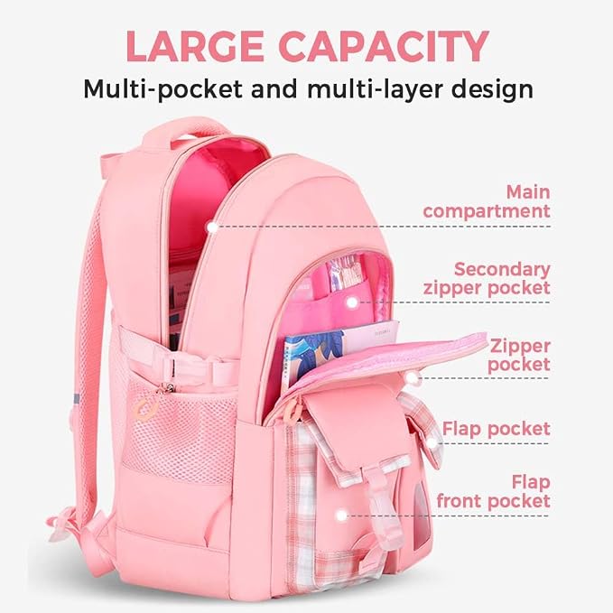 Cute Backpack for Teen Girls Kids Kawaii Bookbag Elementary Middle School - Image 3