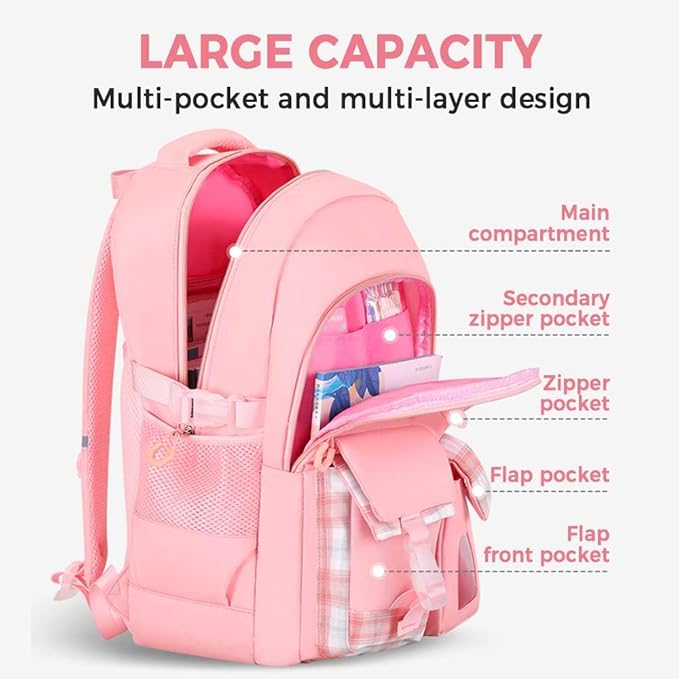 Cute Backpack for Teen Girls Kids Kawaii Bookbag Elementary Middle School - Image 3