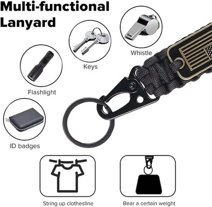 2pcs Heavy Duty Braided Paracord Lanyard Keychains - Image 5
