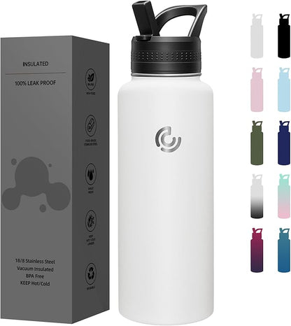 COKTIK 40oz Sports Water Bottle, Stainless Steel Water Bottle by coktik