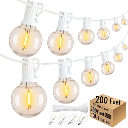 200 Feet White String Lights for Outside G40 Patio Lights Waterproof - Image 2