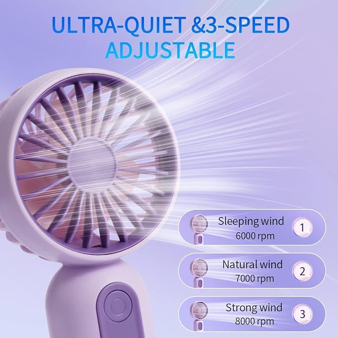 VanSmaGo [Portable Mini Fans 6-pack Handheld Personal Small Fan - Image 3