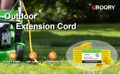 Outdoor Extension Cord Waterproof 50 FT, Flexible 100% Copper 3 Prong Extension - Image 5