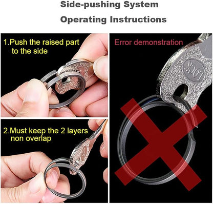 TISUR Titanium Carabiner Keychain Clip, Anti-Lost Key Ring Holder, Self-Locking - Image 5